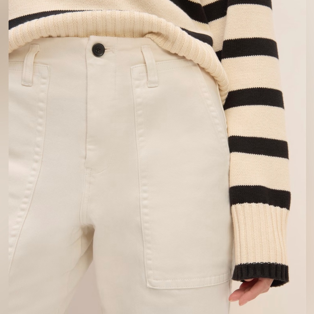 Everlane Women's Cream Straight Leg Pants